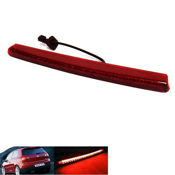Red Lens LED Rear High Level Centre Third Brake Stop Light For 2004-09 Volks Golf V GTI R32 R Line Polo 9N Passat 3C5 R36
