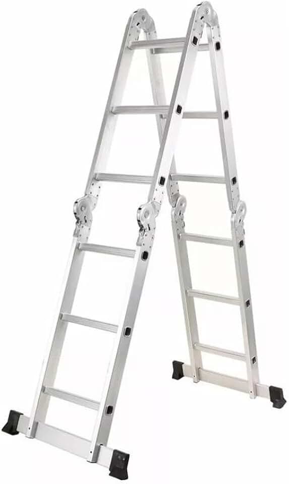 Escadas Articulada Alumínio Multifuncional 4x3 12 Degraus 3,34m