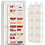 Ofiray-home Over the Door Organizer 5 Tiers,Extra Large Behind Door Storage of 10 Compartments,80 lbs Weight Capacity Over the Door Storage, Door Hanging Organizer for Closet, Diaper Organizer, Beige