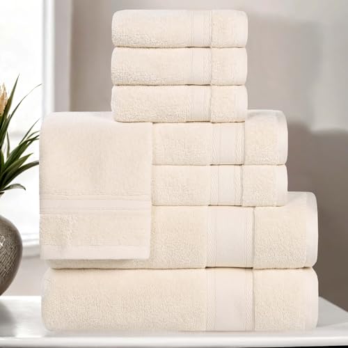 Serviettes en coton de douche et bain d'invités Belmont lot de 8