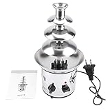 Chocolate Fondue Fountain, 4 Tiers Chocolate Pro Fountain Stainless Steel Electric Tower Chocolate Fountain Chocolate Melting Machine with Adjustable Stanza Temperature for Kids, Weddings, Parties