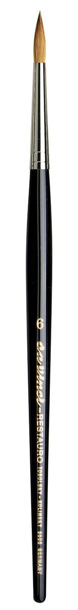da Vinci Watercolor Series 5506 Maestro Paint Brush, Round Retouching Kolinsky Red Sable, Size 6
