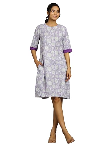 Image of Ravaiyaa - Attitude is everything Womens Soft Crepe Silk Casual Dress Summer Floral Printed Dress Ladies Tank Midi Sundress