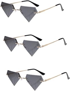 3 Pares De Óculos De Sol Irregulares Óculos De Sol Coloridos Óculos De Sol Para Mulheres Óculos Sem Aro Da Moda Para Homens Joias Faciais Óculos Sem Aro Para Mulheres Óculos De