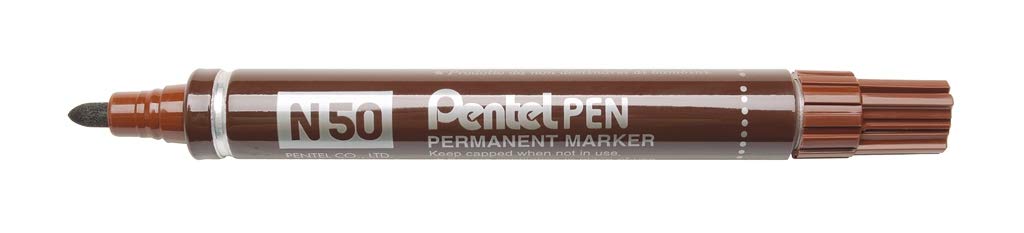Pentel Marker N50-E - Rotulador permanente (1 unidad), color marrón