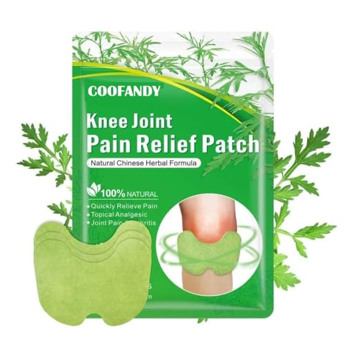 Image of COOFANDY 10pcs Pain Relief Patch - Wellknee Plaster for Knee Support & Muscle Pain - Maximum Strength for a Temporary Relief - Adhesive Heat Patches Made with Natural Herbs for Wellness