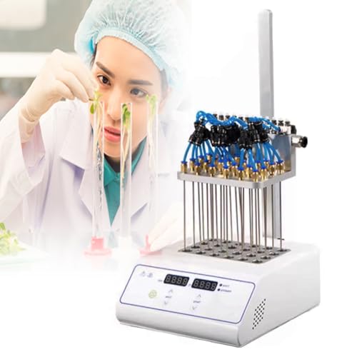 Evaporador de muestras de laboratorio de 12/24 orificios, ventilador concentrador de muestras de tipo seco, caudal máximo de gas de 15 l/min, concentrador de purga de nitrógeno,24Modules