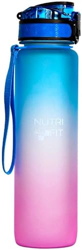 Miniatura 11 de Nutrifit Pink - Botella de agua motivacional motivacional (32 onzas) Rosa,Aqua,Azul y rosa,Transparente,Gris,Verde,Rosa Hot,Arco iris,Blanco y