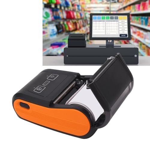 Image of Bluetooth Thermal Printer 58mm with 90mm / s Print Speed, Portable Receipt Printer with Bluetooth 5.0 and USB for Small Business and Retail Stores