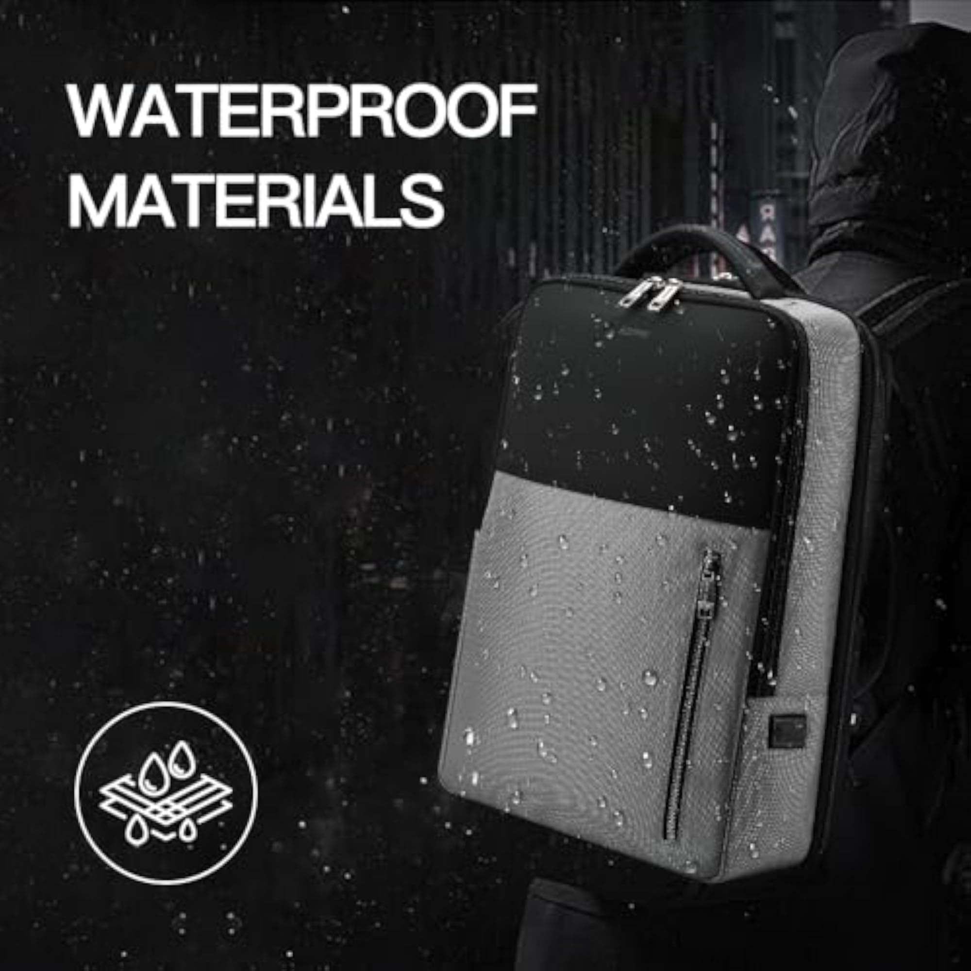 Slim Business Anti-Theft Laptop Backpack, Stylish