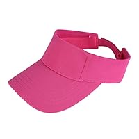 LONTG Kids Sun Visor Cap Toddler Adjustable Baseball Cap Wide Brim Sun Protection Hat Children Summer Beach Cap Sports Leisure Cap Outdoor Travel Cotton Sun Hat for Boys Girls 1-8 Years Old Rose Red