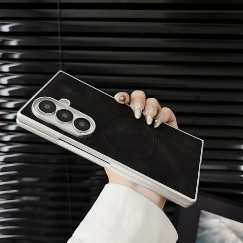 Étui en cuir avec fermeture magnétique antichoc pour Samsung Galaxy Z Fold 7/6/5/4 - 4