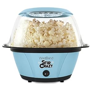 West-Bend-PC8270BL13-Stir-Crazy-Hot-Oil-Popcorn-Popper-Popcorn-Maker-Machine-with-Large-Serving-Bowl-Lid-and-Stirring-Rod-6-Qt-Blue