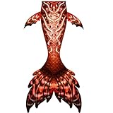 FOLOEO Mermaid Tail for Adults (No Monofin) - Sublimation Printing, Adjustable Waistband - Perfect Mermaid Tails for Women & Teen Sizes
