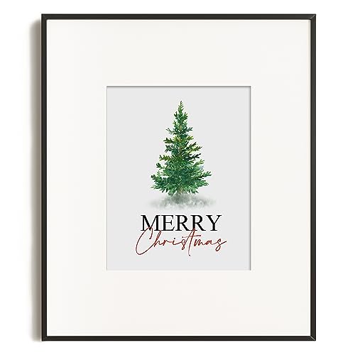Yumknow Rustic Vintage Farmhouse Holiday Wall Decor - Winter Pine Bathroom Print Poster - Christmas Tree Wall Art Gallery Wall thumb #5