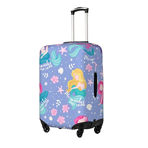 Highly Elastic Spandex Suitcase Cover Luggage Cover Protector Small Fits 18 to 21 Inch Kids Girls Mermaid Prints2