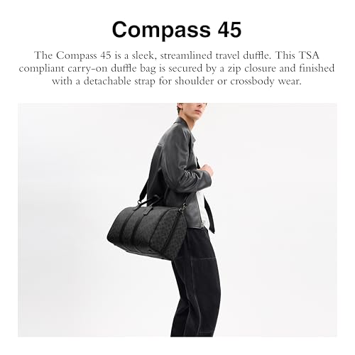 Coach Compass 45 in Signature Canvas2