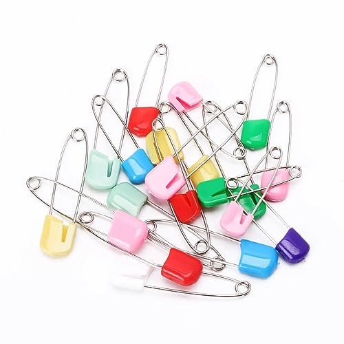20Pcs Baby Infant Child Cloth Nappy Diaper Pins Safety Locking Holder Colorful Safety Pins Heavy Duty 2 Inch