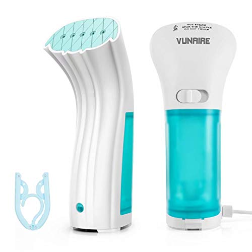 VUNAIRE Portable Garment Steamer for Clothes, Mini Travel Handheld Steamer, 20s UltraFast Heat-Up, Powerful Steam Fabric Wrinkle Remover, Disinfect, Deodorize, and Steam Clothes