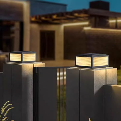 Farolas exteriores y tapas para postes con luces LED decorativas de terraza 8