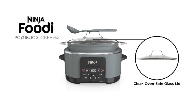 Ninja Foodi PossibleCooker PRO 8.5 Qt Multicooker - 8-in-1, Digital Panel, Sea Salt Gray
