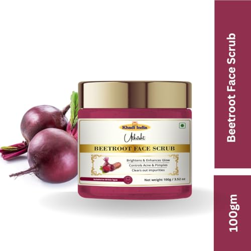 Image of Khadi Beetroot Face Scrub 100 gm | With Anitoxidants & Vitamins | For Dead Skin Cells & Pigmentation | Brightens, Even Out Skin Tone | All Skin Types | Exfoliating Scrub for Men & Women