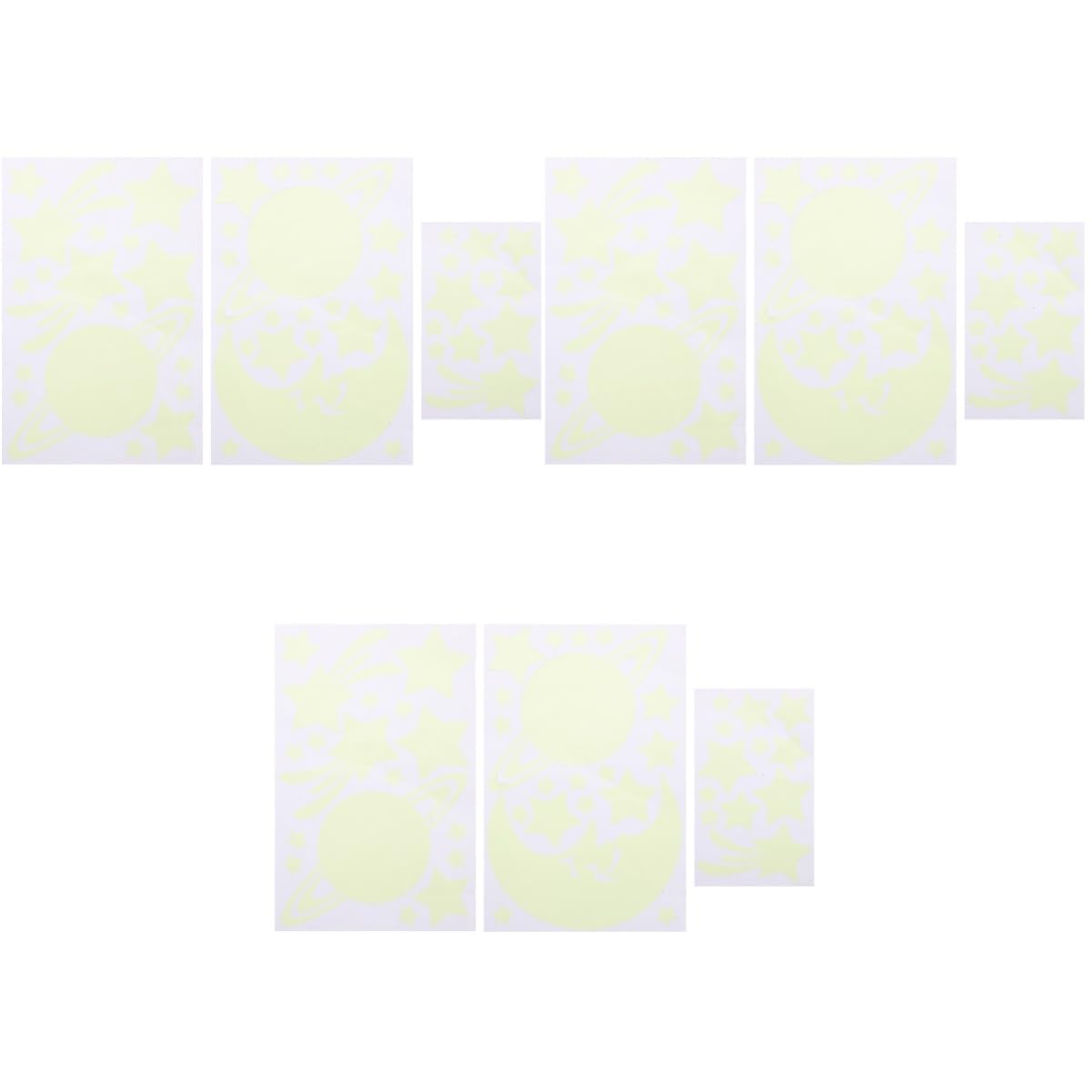 Toyvian 3sets Adesivi Murali Luminosi Per Cameretta Stickers Autoaderenti Con Stelle e Decorazioni Per Sicuro Atmosfera Magica Per Stanze e Nursery