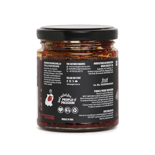 Image of Naagin Dalle Crisp Chilli Oil (160g) | Spicy | All-purpose Crunchy, Sichuan Pepper | No Added Preservatives | Dip, Cook, Marinate, Stir-fry | Enjoy with Momos, Rice, Pizza & Noodles