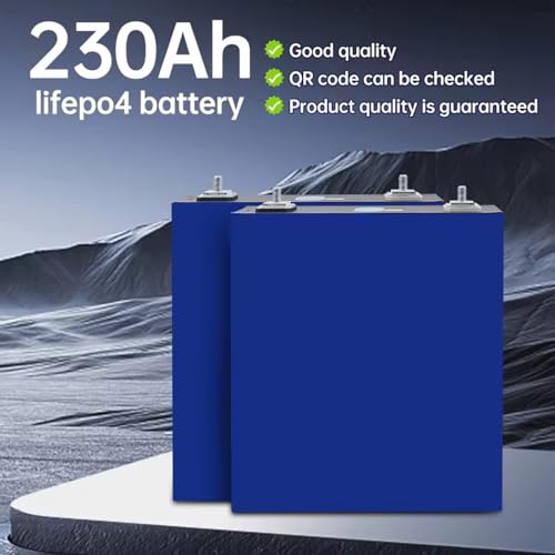 Image of EVE LiFePO4 Cell 3.2V 230Ah Grade A Battery Deep Cycle Lithium Iron Phosphate Rechargeable Battery with QR Code,M6 Nuts and Bus Bars