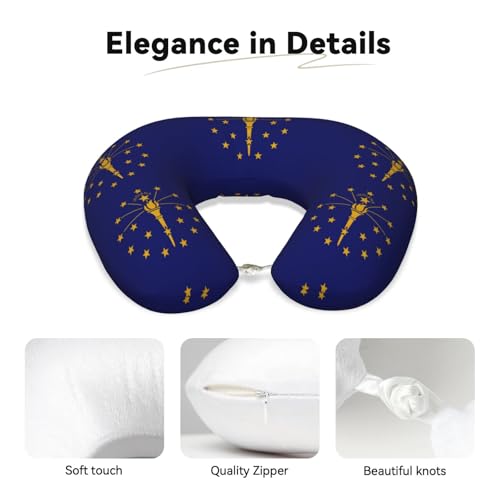 Almohada de poliéster ajustable para cuello y viaje miniatura 4