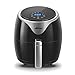 OZEANOS 3,5 Litri Friggitrice ad Aria Calda, Air Fryer con 7 Programmi, Display Digitale, Tempo Temperatura Regolabili, 1400W, Senza BPA&PFOA, 3,5L, Ricette PDF