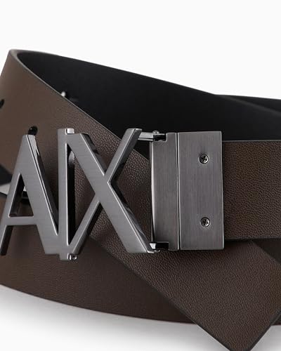 Image of Armani Exchange Men's Gold Buckle Reversible Hinge Belt