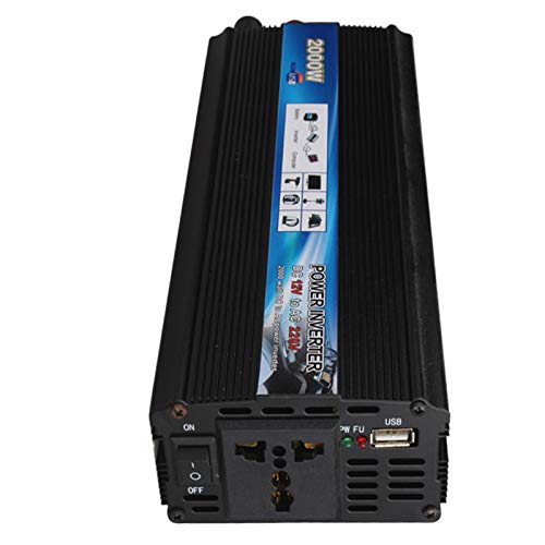Auto-Wechselrichter Stromrichter Auto-Steckdose 2000W12V Bis 110V / 220V Superschutz Geeignet Für Notebook-Tablet-Handykamera,12V to 110V