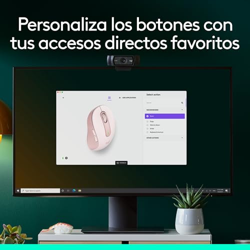 Logitech ratón inalámbrico M650 Signature para oficina y teletrabajo rosa 6