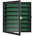 DisplayGifts 49 Golf Ball Display Cabinet Stand Storage Wall Mounted 7 Shelves Display Case Shadow Box with Lockable Door, Great Gift (49 Ball Holder, Black Finish)