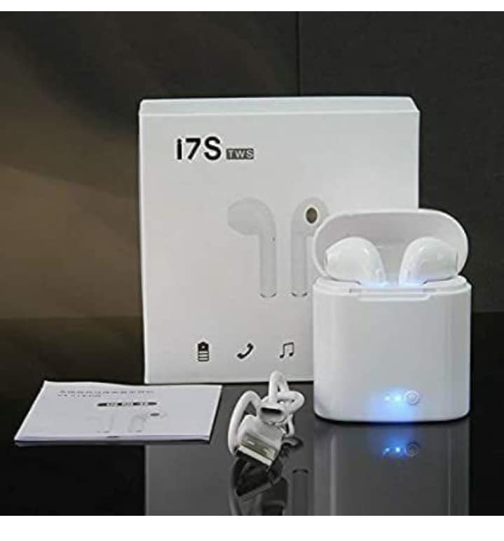 Hi Tech Multimedia I7S Bluetooth Truly Wireless in Ear Earbuds with Mic Both Side Buds with Calling Enabled (White)