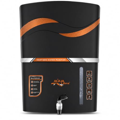 Image of Aqua Libra 10L RO UV UF Water Purifier for Home | UV LED Tank Sanitization | Active Copper Technology | TDS Controller | ISI Certified | Suitable for Borewell, Tanker & Municipal Water