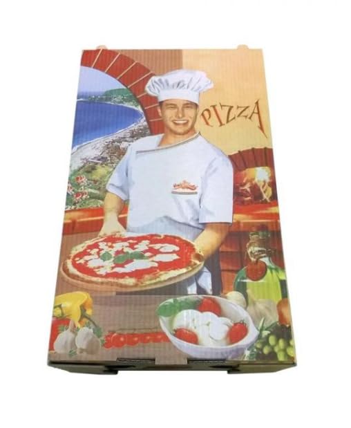 IMTINA, Caja de Cartón para Pizza Calzone, Envase Alimentario Resistente, Ideal para Pizzería, Restauración, Takeaway y Delivery, 280 x 170 x 70 MM, 100 UDS