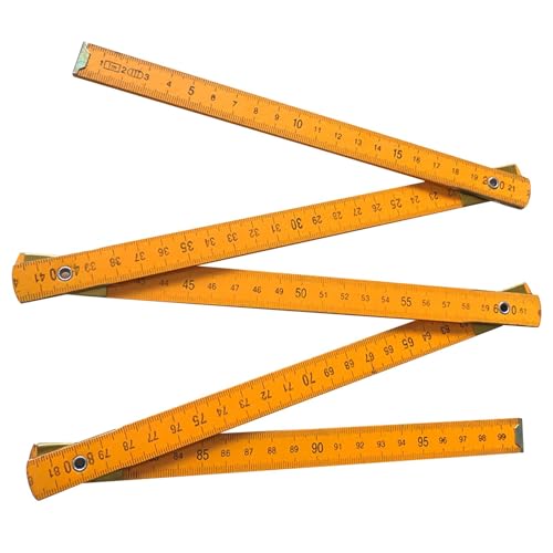 木製折りたたみ定規 - 木製折りたたみ定規 1m |折りたたみ定規大工木製|大工のための 1 メートルの木材測定定規 |メートルスケール定規測定定規スティック木製描画ツール