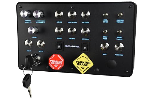 Image of Classic 2 Button Box for ATS /ETS2 (American Truck Simulator /Euro Truck Simulator) (Classic Finish (Matte Black))