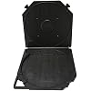 Tape Reel Storage Box, 10 Inch Empty Reel to Reel Tape Storage with Label Paper and Carry Handle, Scratch Full for Sound Tapes Black