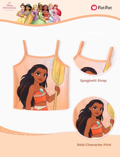 Image of Disney Minnie Frozen Stitch Princess Toddler Girls' Tennis Skirt Sets Kids Athletic Camisole Top & Skort 2 Piece Outfit 2-9Y