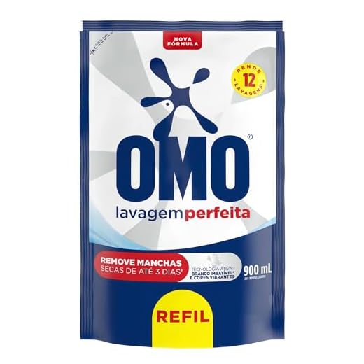 Sabão Líquido Refil Omo Lavagem Perfeita Refil 900 Mlv, Omo, 900Ml