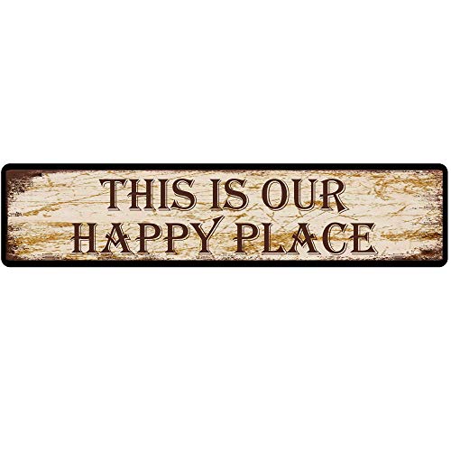 snowsun Metal Sign This is Our Happy Place Vintage...