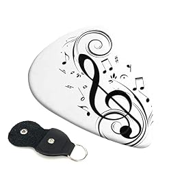 Lot de 6 médiators noirs pour guitare acoustique, guitare électrique, basse, ukulélé – fins, moyens et épais. - Les Beatles, Paul McCartney, John Lennon, RIngo Starr, George Harrison