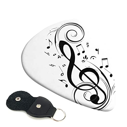 Lot de 6 médiators noirs pour guitare acoustique, guitare électrique, basse, ukulélé – fins, moyens et épais. - Les Beatles, Paul McCartney, John Lennon, RIngo Starr, George Harrison Lot de 6 médiators noirs pour guitare acoustique, guitare électrique, basse, ukulélé – fins, moyens et épais.