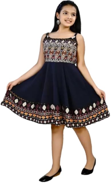 Girls Printed Fit & Flare Dress Girls Printed Fit & Flare Dress