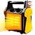 tectake Outdoor Heater, 1500W Patio Heater for Garage, Portable Electric Space Heater with Overheat Tip-Over Protection, PTC Ceramic Outdoor Heater for Garage, Greenhouse, Indoor Outdoor Use,Yellow