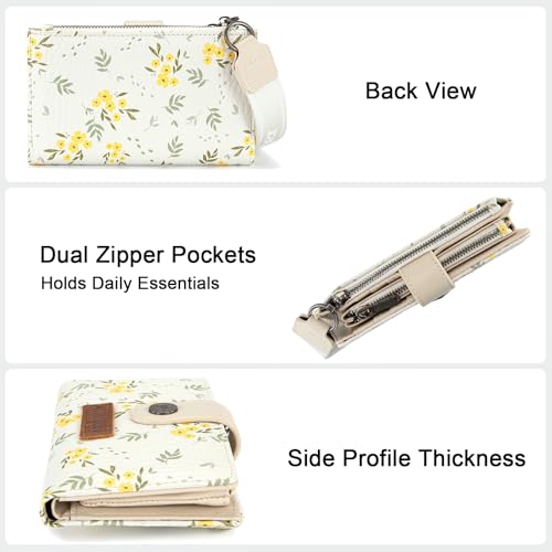 X Wrangler Small Wallet Women, Wristlet Rfid Blocking Wallets Large Capacity Bifold Wallet with Coin Pocket - Image 6