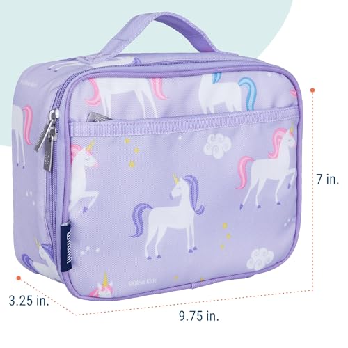 Image of Wildkin Kids Insulated Lunch Box, Unicorn | Insulated, wipe-clean lunch box - coordinates with matching Wildkin backpacks and water bottles